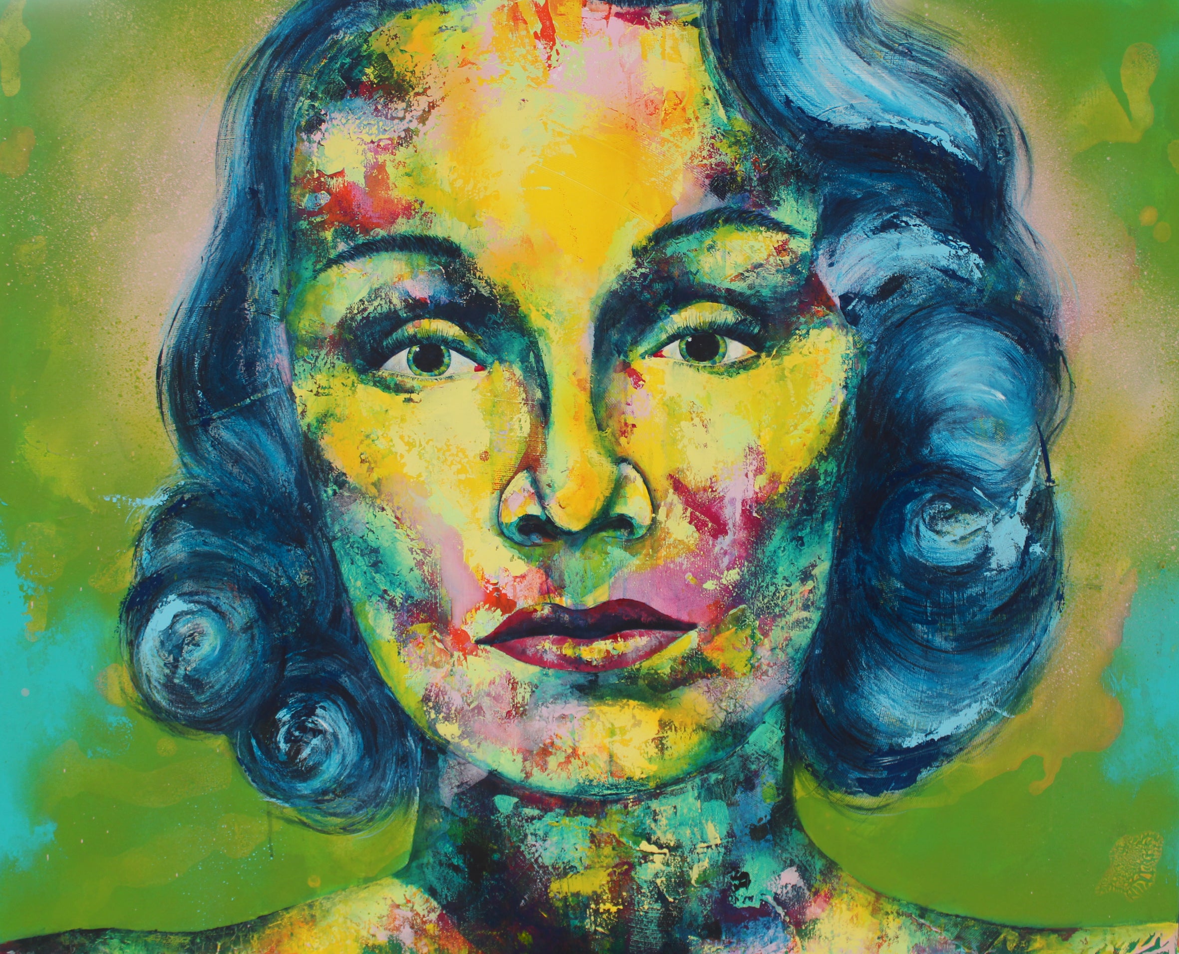 Marlene Dietrich Gemälde, 100 x 120 cm