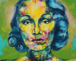 Lade das Bild in den Galerie-Viewer, Marlene Dietrich Gemälde, 100 x 120 cm
