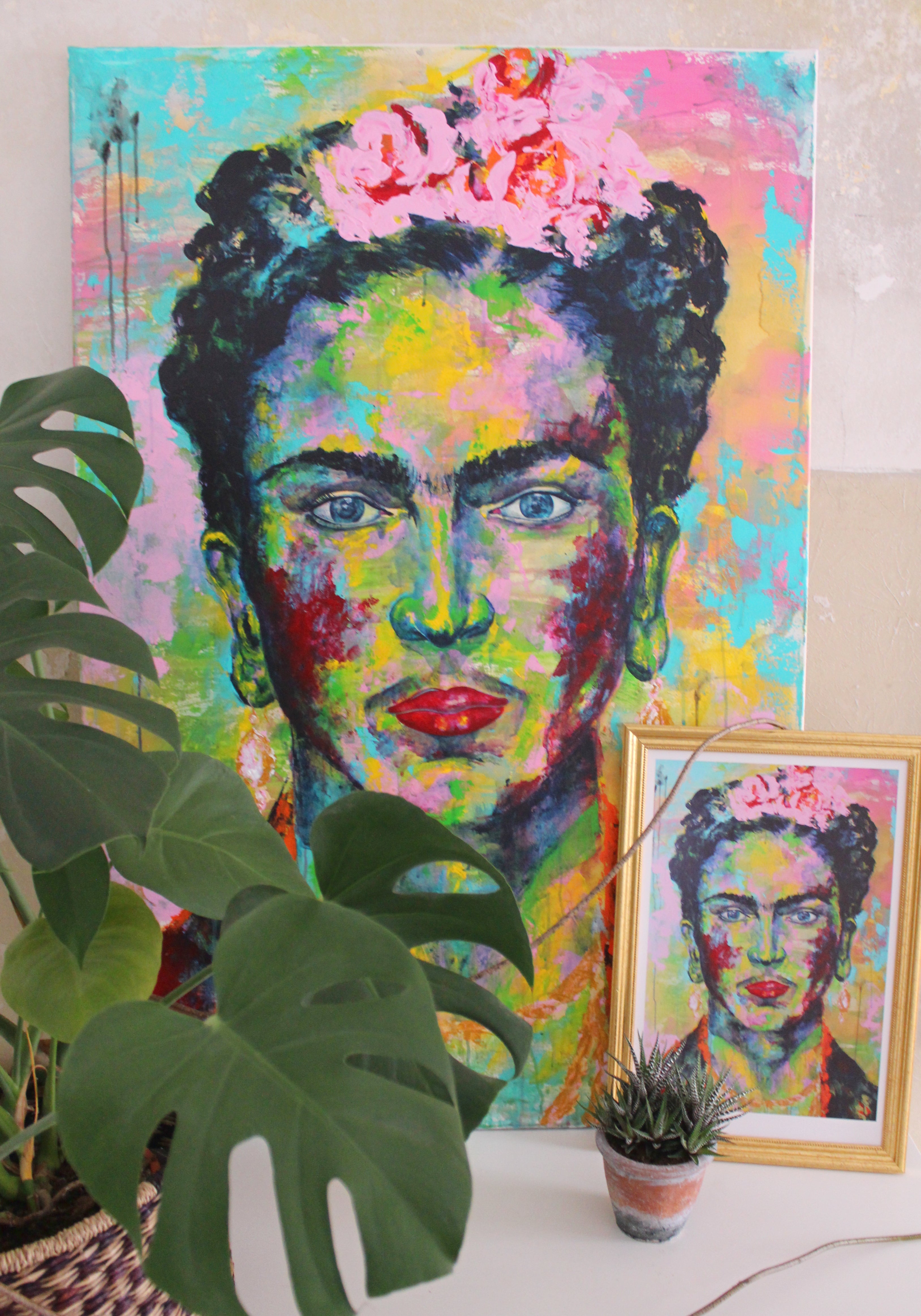 Hochwertiger, Umweltfreundlicher Frida Kahlo Kunstdruck von Kascho Art.