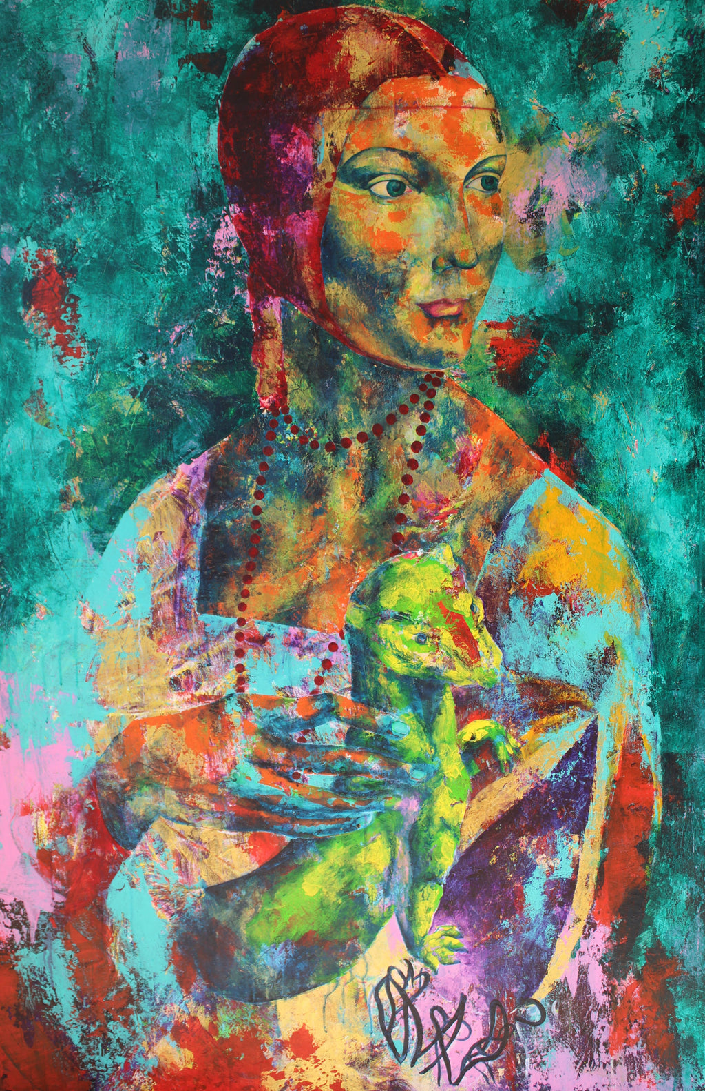 Lady with an Ermine Gemälde von Kascho art