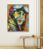 Lade das Bild in den Galerie-Viewer, Amelia Earhart Gemälde, 100 x 80 cm
