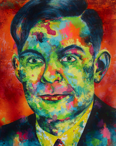 Alan Turing Gemälde, 100 x 80 cm