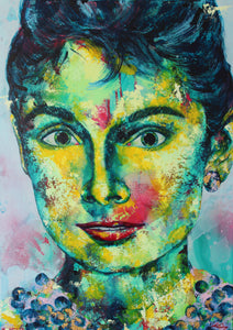 Audrey Hepburn Gemälde, 70 x 50 cm
