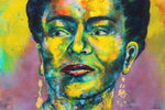 Lade das Bild in den Galerie-Viewer, Frida mit goldenen Ohrringen Gemälde, 80 x 120 cm
