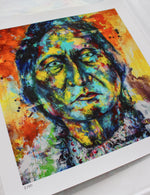 Load image into Gallery viewer, Limitierter Sitting Bull Druck, 40 x 40 cm
