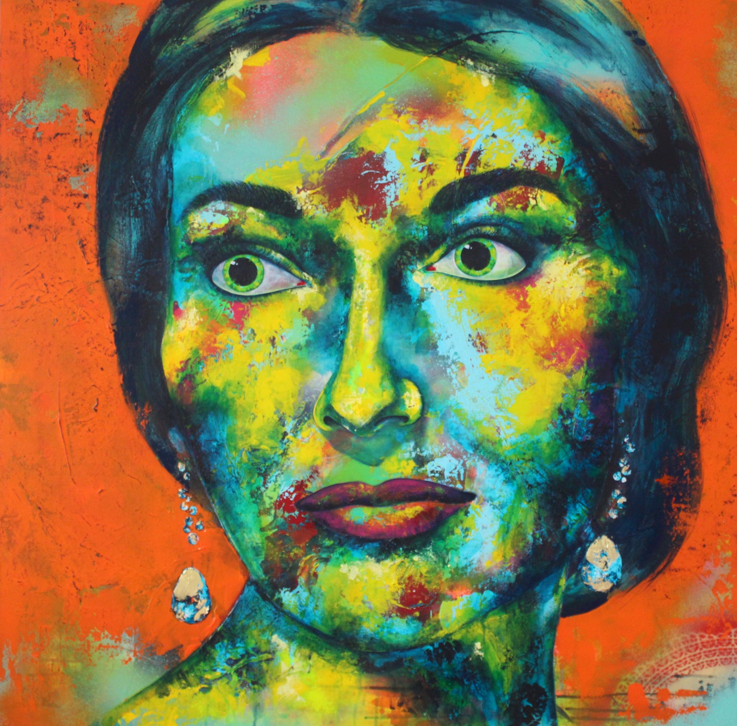 Maria Callas Gemälde, 100 x 100 cm