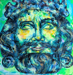 Lade das Bild in den Galerie-Viewer, Karl der Große goes Green Gemälde, 100 x 100 cm
