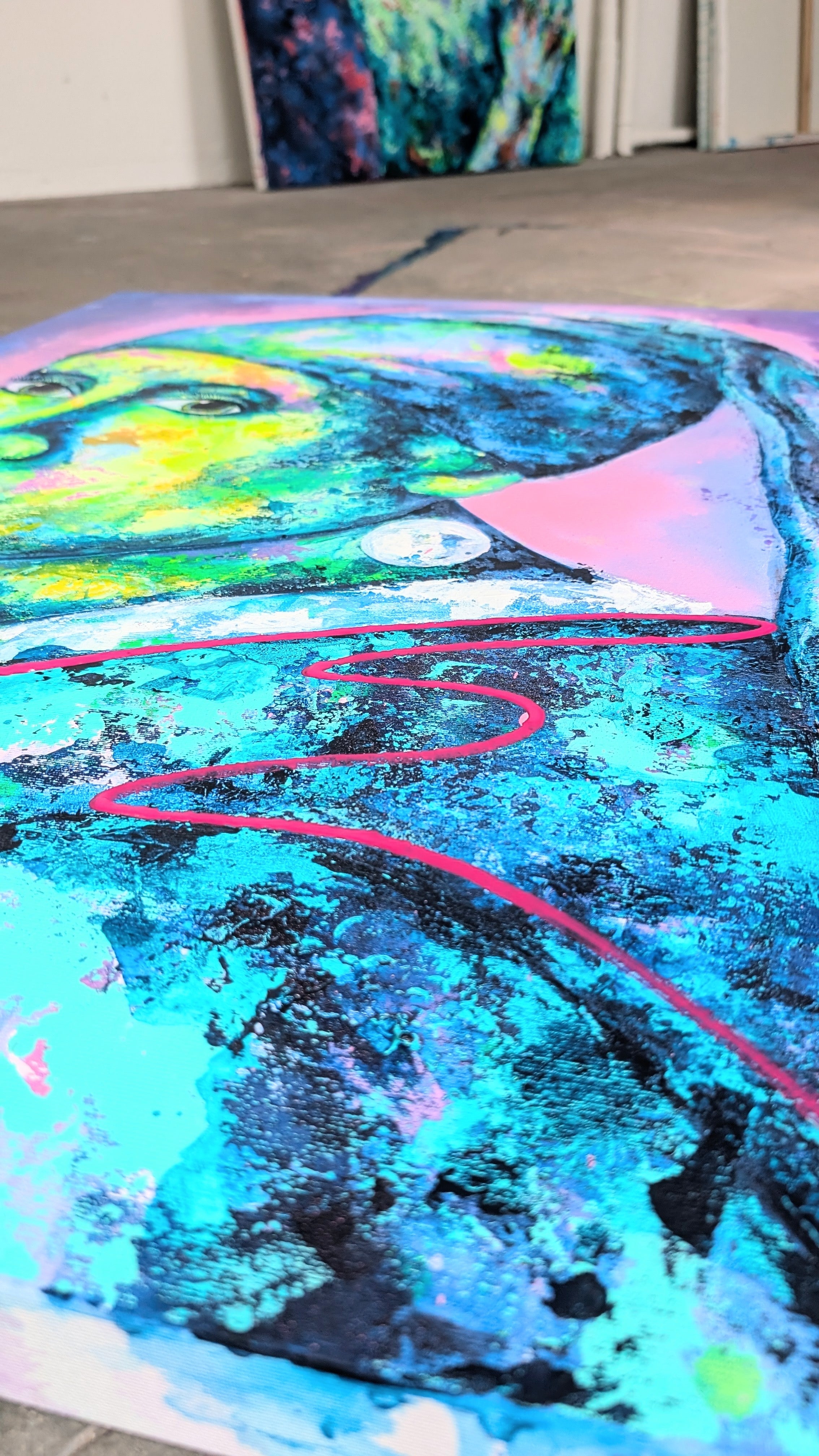 Mädchen mit dem Perlenohrring Gemälde, 100 x 80 cm