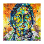 Load image into Gallery viewer, Limitierter Sitting Bull Druck, 40 x 40 cm
