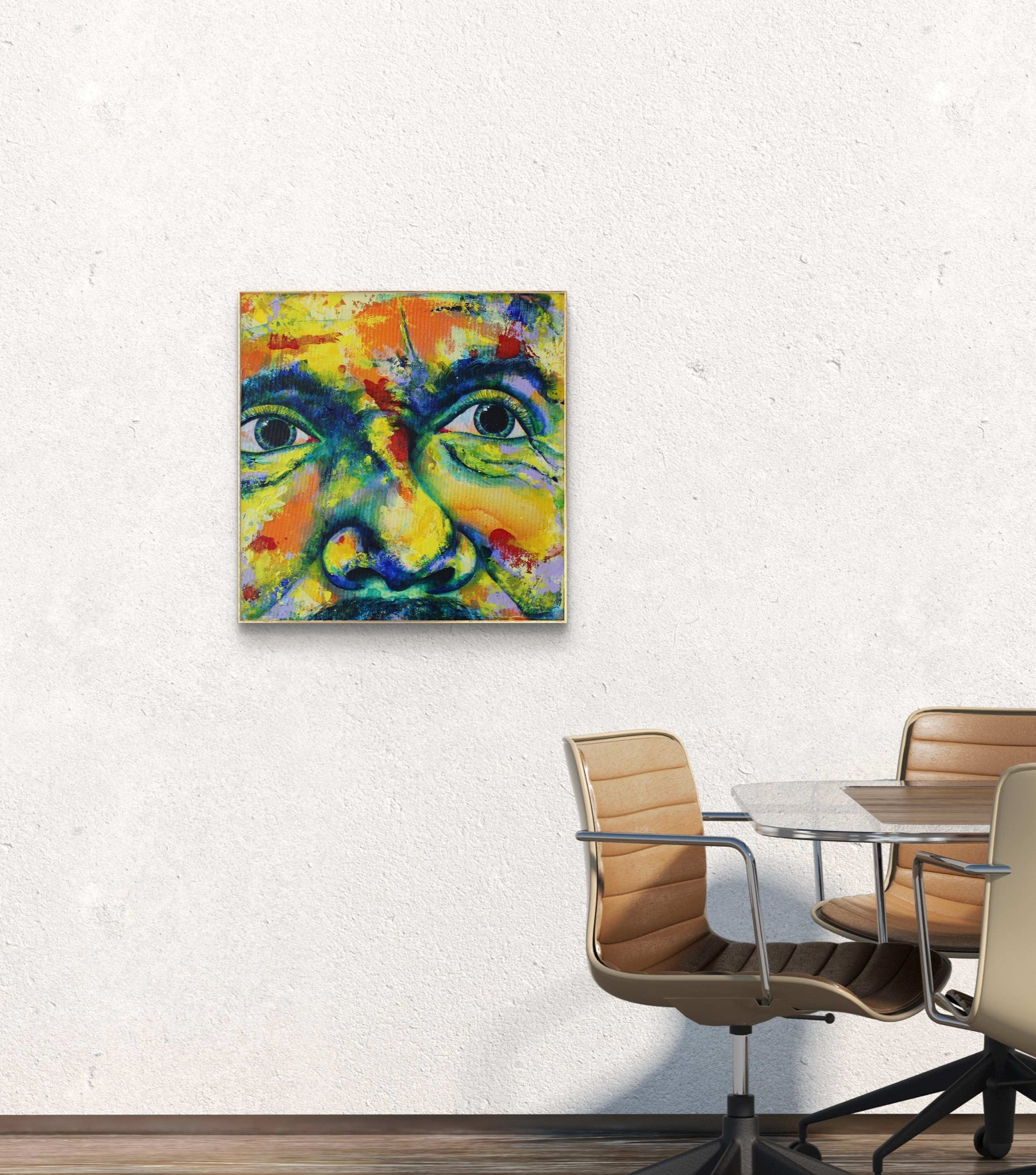 Albert Einstein Gemälde, 50 x 50 cm