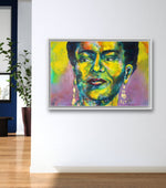 Load image into Gallery viewer, Frida mit goldenen Ohrringen Gemälde, 80 x 120 cm
