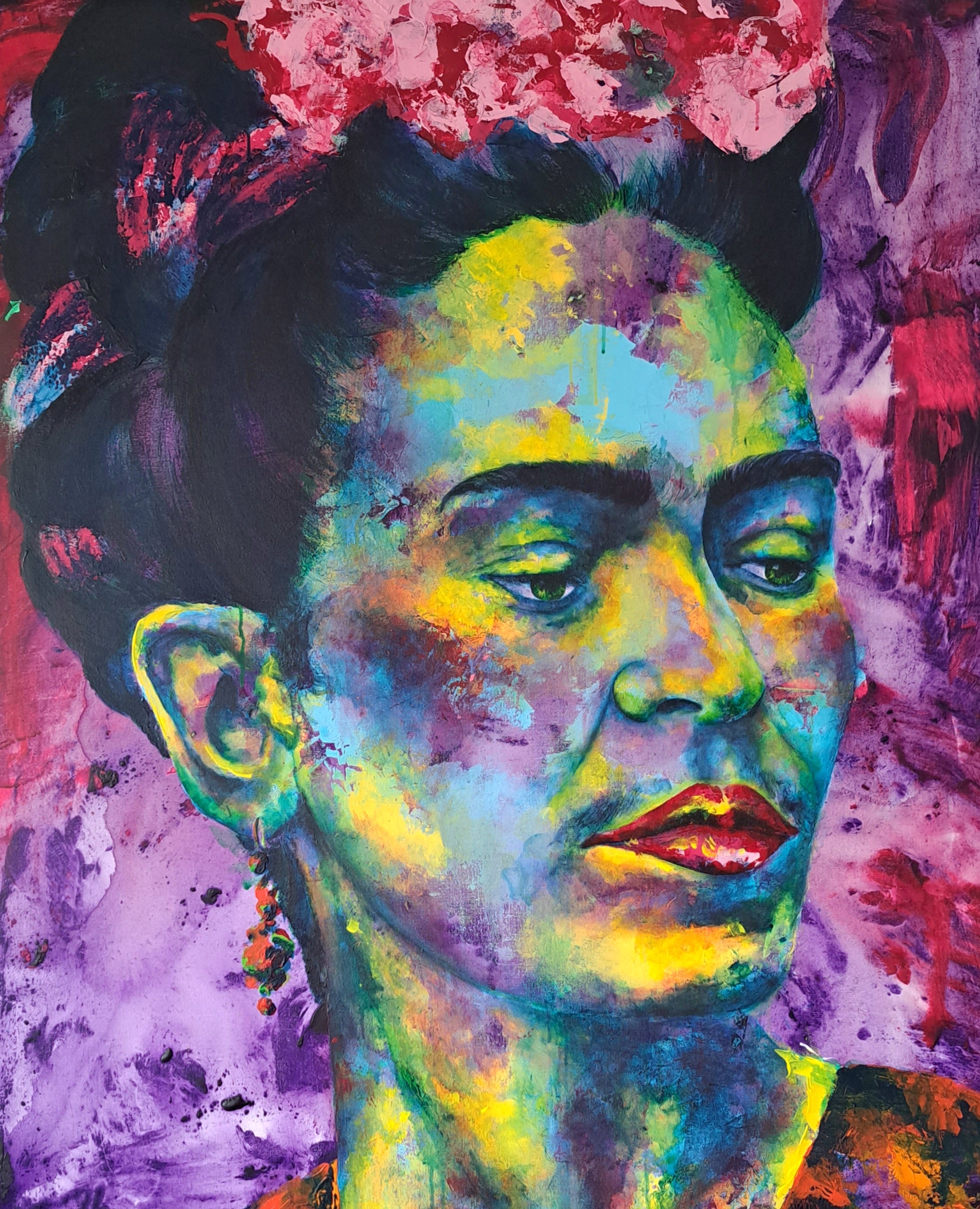 Frida Kahlo von Kascho Art aus Aachen.Die Augen der Frida Kahlo.