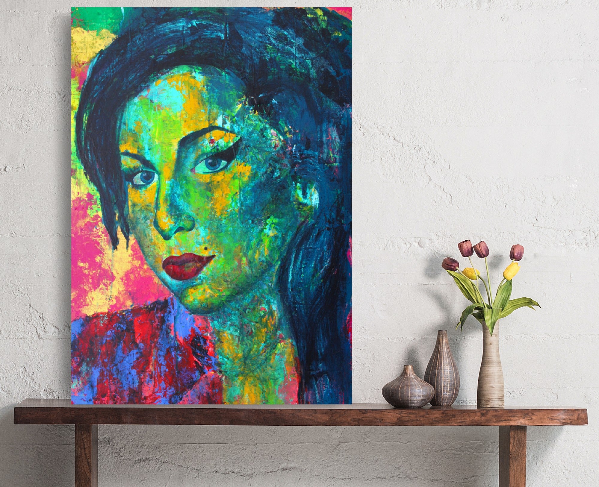 Amy Winehouse painting, 70 x 50 cm