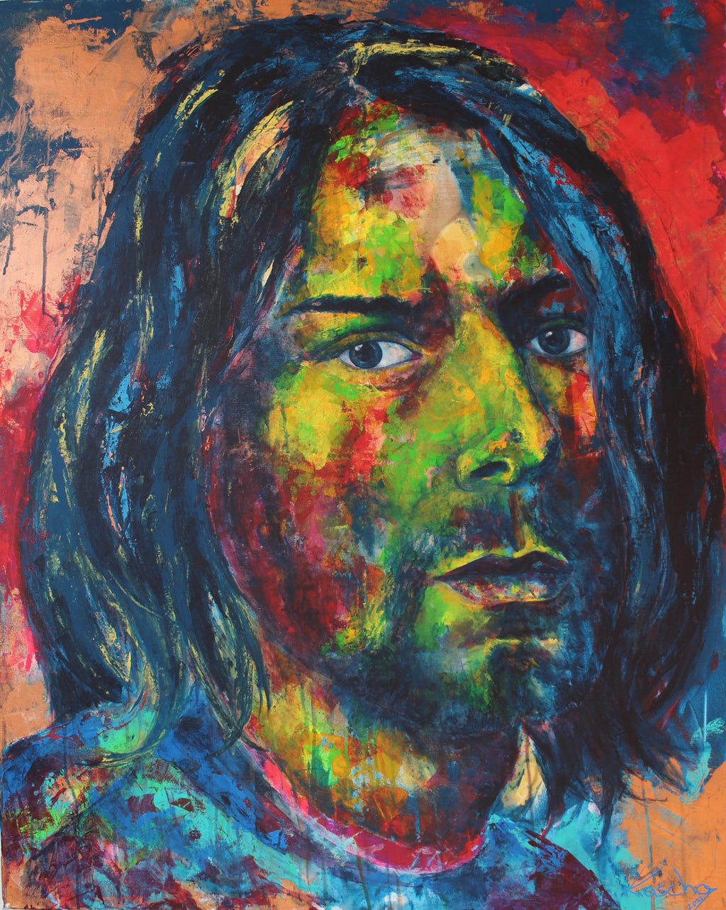 Kurt Cobain Gemälde von Kascho art.