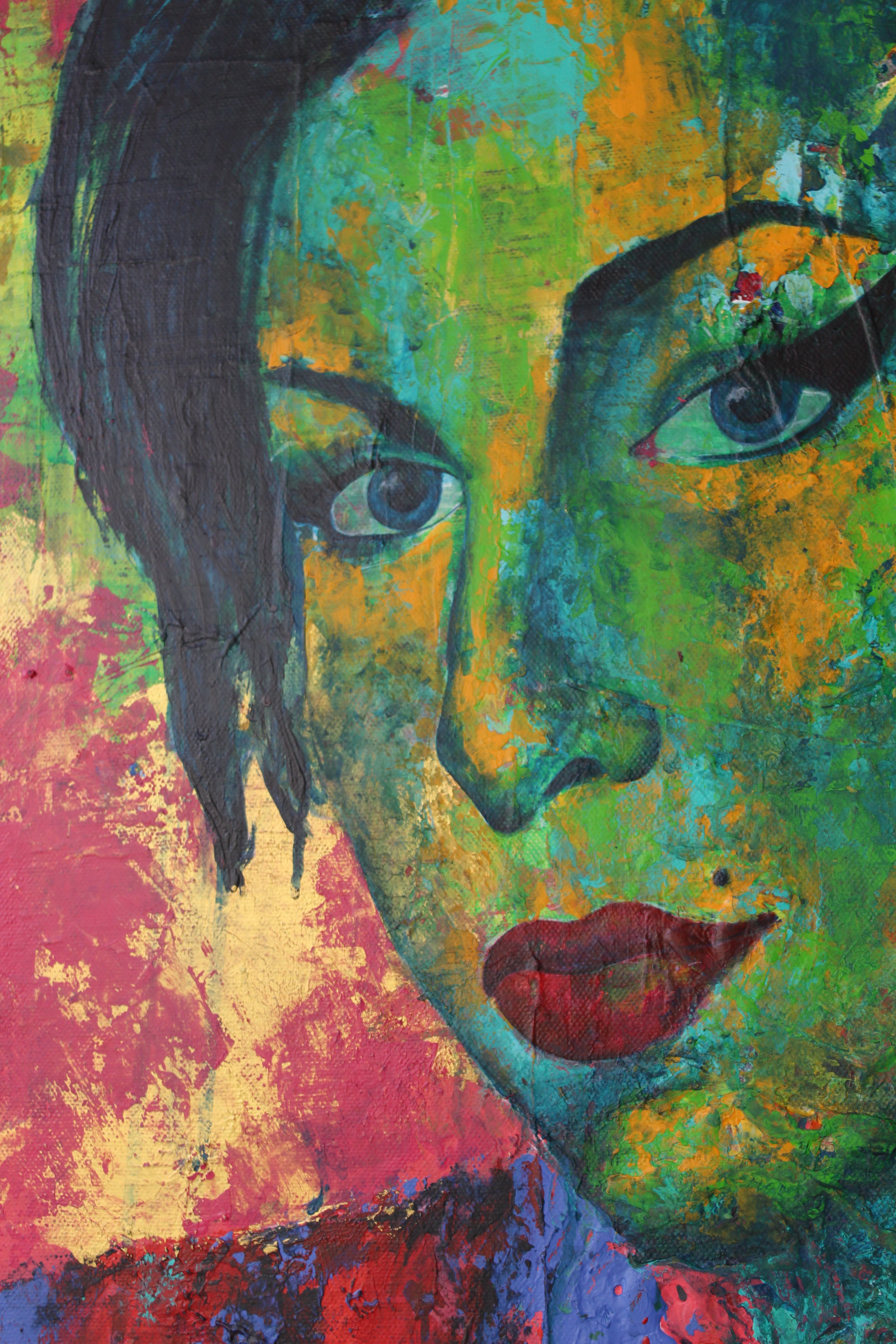 Amy Winehouse Gemälde, 70 x 50 cm