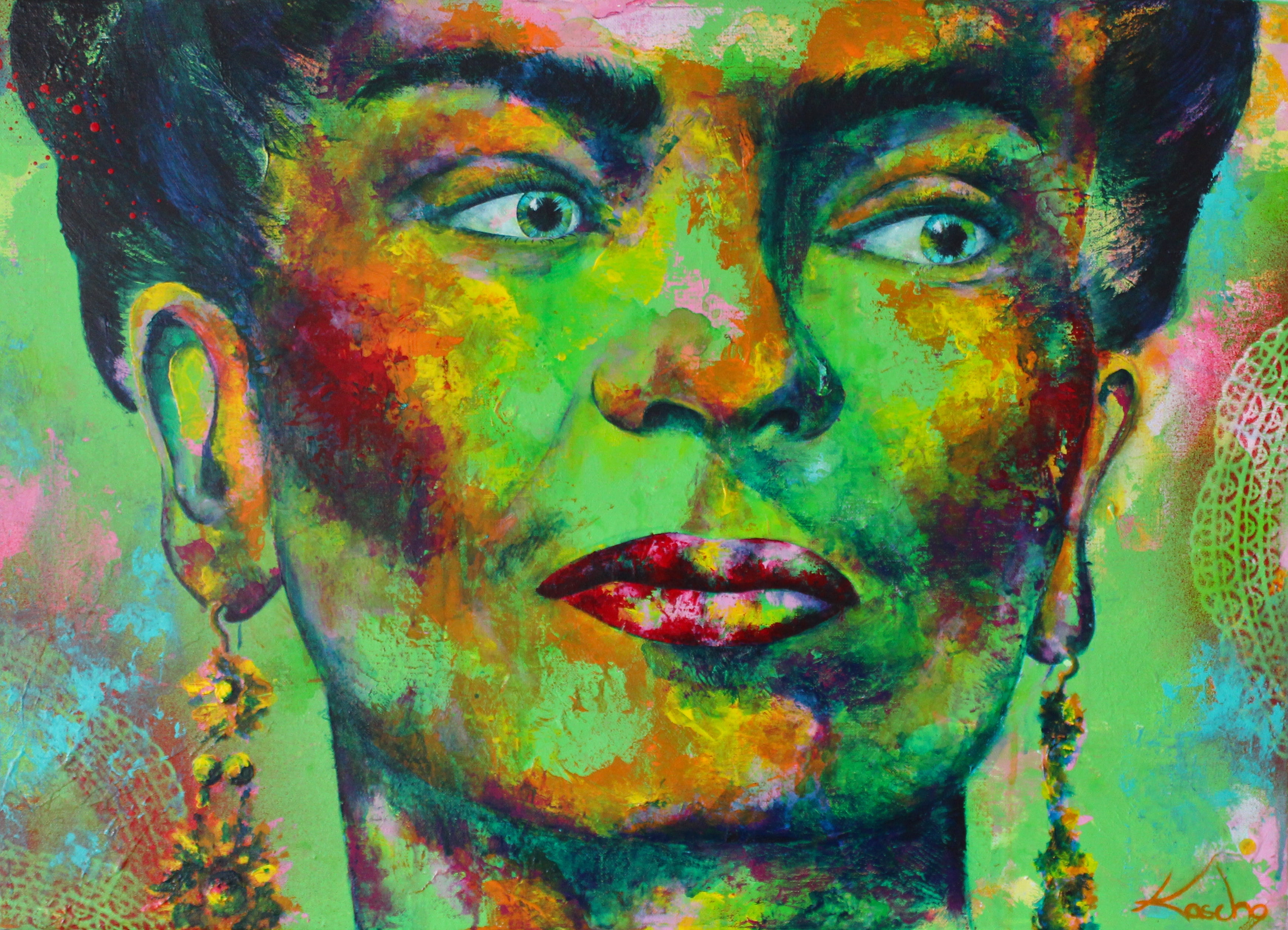 Frida Kahlo Gemälde von Kascho Art aus Aachen.