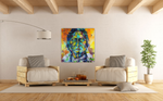 Lade das Bild in den Galerie-Viewer, Sitting Bull Gemälde, 100 x 100 cm
